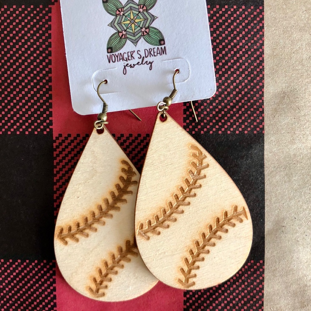 Voyager’s Dream baseball earrings